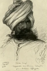 Vaktmann Chatter Singh, Singapore, 1898.