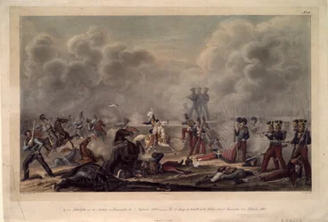 På slagmarken til Borodino før landsbyen Semenovsky, 1820-tallet
