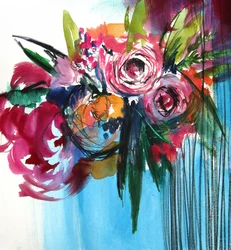 Levende, abstrakte blomster
