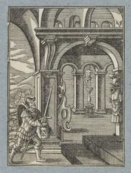 Sauls hode bringes inn i filistrenes tempel