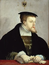 Tysk: Kaiser Karl V. (1500-1558) Portrett av Karl V, tysk-romersk keiser (1500-1558)