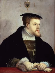 Portrett av keiser Karl V (1500-1558). Rundt 1532