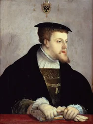 Portrett av keiser Karl V 1500-1558, ca. 1532