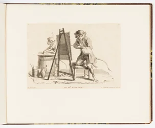 Plate 11, Malermesteren, Apetriks eller forskjellige handlinger i menneskelivet representert av aper