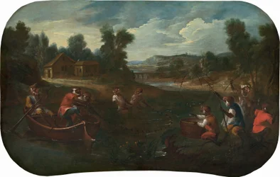 Singerie: The Fishermen, ca. 1739.