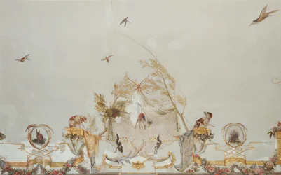 The Grande Singerie, detalj, ca. 1735 (veggmaleri)