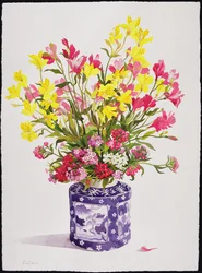 Blomster i en kinesisk krukke (wc)