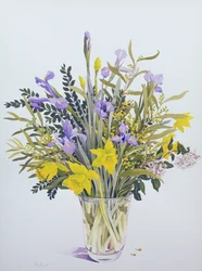 Vårblomster (wc på papir)