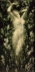 Blodeuwedd, ca. 1925-30 (olje på lerret)