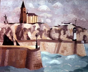 Church on the Cliff, Dieppe, 1929