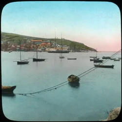 Polruan fra Fowey, Cornwall, slutten av 1800- eller begynnelsen av 1900-tallet.