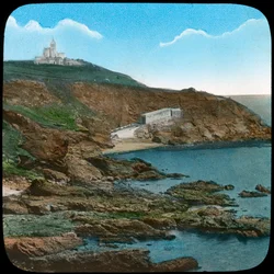 The Lizard Lighthouse, Cornwall, slutten av 1800- eller begynnelsen av 1900-tallet