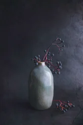 Mørke bær i en vase