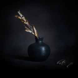 Mørkt botanisk stilleben