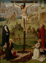 Korsfestelsen med St. Hieronymus og St. Dominic og scener fra lidenskapen