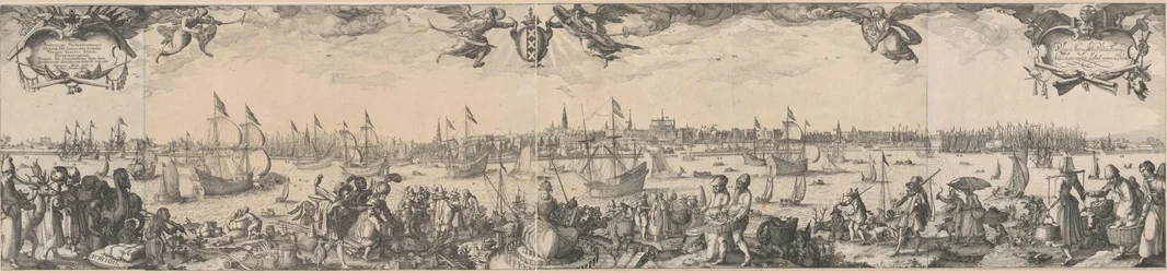 Profil av Amsterdam, sett fra IJ, bestående av to deler