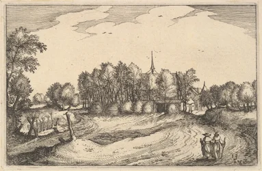 Et kloster, plate 13 fra provinsen og byen hertugdømmet Brabant, ca. 1610