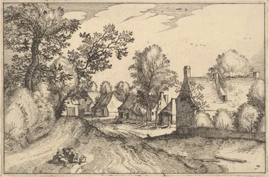 A Village Road, plate 7 fra 1610