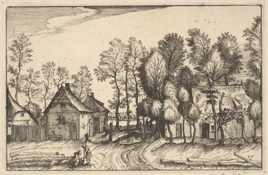 Landskap med huggede trær, plate17 fra regioner og byer i hertugdømmet Brabant..., ca. 1610