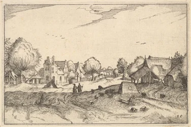 Village Road, plate 20 fra hertugdømmet Brabant, ca. 1610