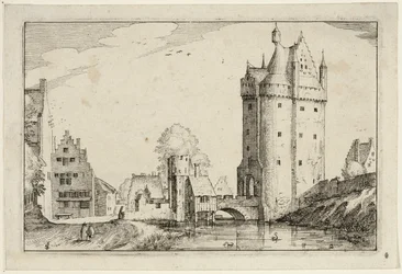 Byport, plate to etter Bilder av gårder, landhus og rustikke landsbyer (Praediorum villarum et rusticarum casularum-ikoner)