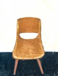 Brun stol fra midten av forrige århundre