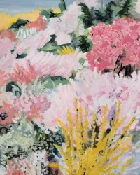 En fargerik blomsterhage
