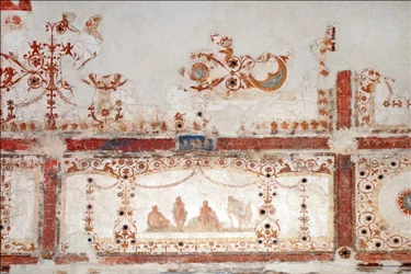 Detalj av dekorasjon i Domus Aurea i Roma, 64-68 AC