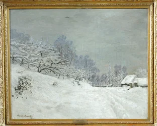Omgivelsene rundt Honfleur. Snø...