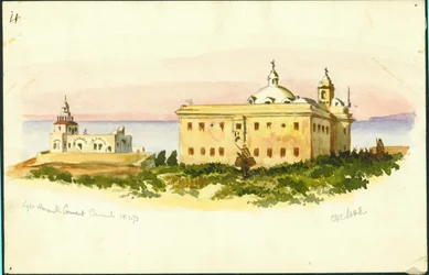 Light House and Convent, Carmel, 1873 (vi undrer blyant på papir)