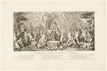 Bacchusfestivalen feiret av satyrer og bacchanter