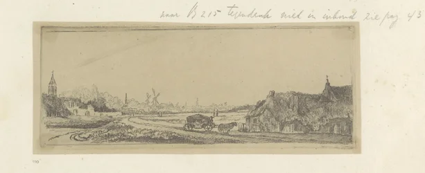 Landschap met een koets Samling av åttifem originaltrykk (serietittel)