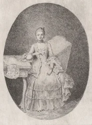 Portrett av Marguerite Le Comte, 1764.