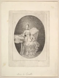 Portrett av Marguerite Le Comte, 1764.