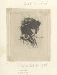 Zelfportret setter Saskia: alleen Rembrandt Samling av åttifem originaltrykk (serietittel)
