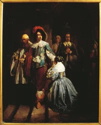 Charles I av England (1600-1649) Blir ført til døden. (olje på lerret)