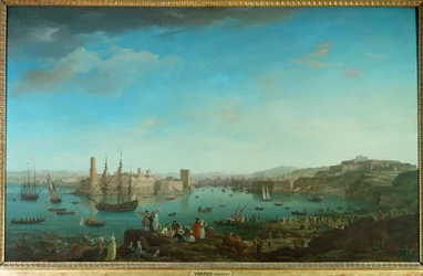 Inngangen til havnen i Marseille - havnemunningen i Marseille ...