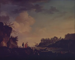 Ruiner nær munningen av en elv, 1748