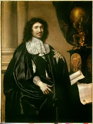 Portrett av Jean Baptiste (Jean-Baptiste) Colbert (1619-1683) Minister for Louis XIV Maleri av Claude Lefebvre (1632-1675). 1666 søn. 1,3x0,96 m - Portrett av Jean Baptiste (Jean-Baptiste) Colbert (1619-1683), minister for Ludvig XIV. Maleri av Claude Lef