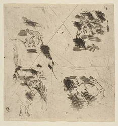 Studie med Brigands øvre seksjon, ca. 1633.