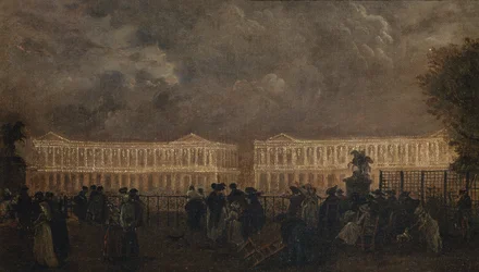 Illuminering av Place Louis-XV i anledning dauphinens fødsel i oktober 1781, cirka 1781