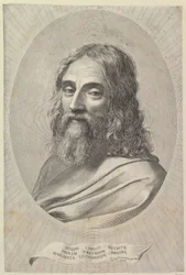 Byste av Sankt Josef i en oval