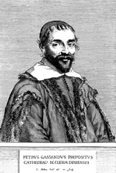 Pierre Gassendi , fransk filosof, vitenskapsmann, astronom og matematiker, 1600-tallet.