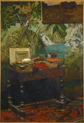 Et hjørne i malerens studio (olje på lerret)