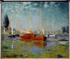 Argenteuil. To røde seilbåter