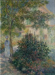 Camille Monet i hagen på Argenteuil
