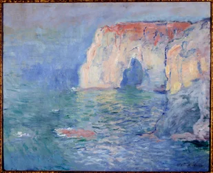 Etretat, manneporten, refleksjoner over vannet Maleri av Claude Monet (1840-1926) 1885 Søn. 0,65x0,81 m Paris, Orsay-museet