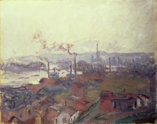 Generell utsikt over Rouen fra St. Catherine