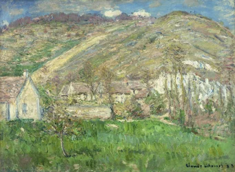 Hamlet i klippene nær Giverny; Hameau de Falaises pres Giverny, 1885