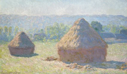 Høystakk i kveldssolen, 1891